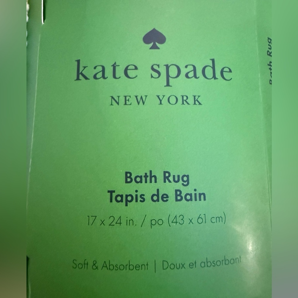 Kate Spade Striped Yellow & White Bath Mat NWT - Picture 3 of 5
